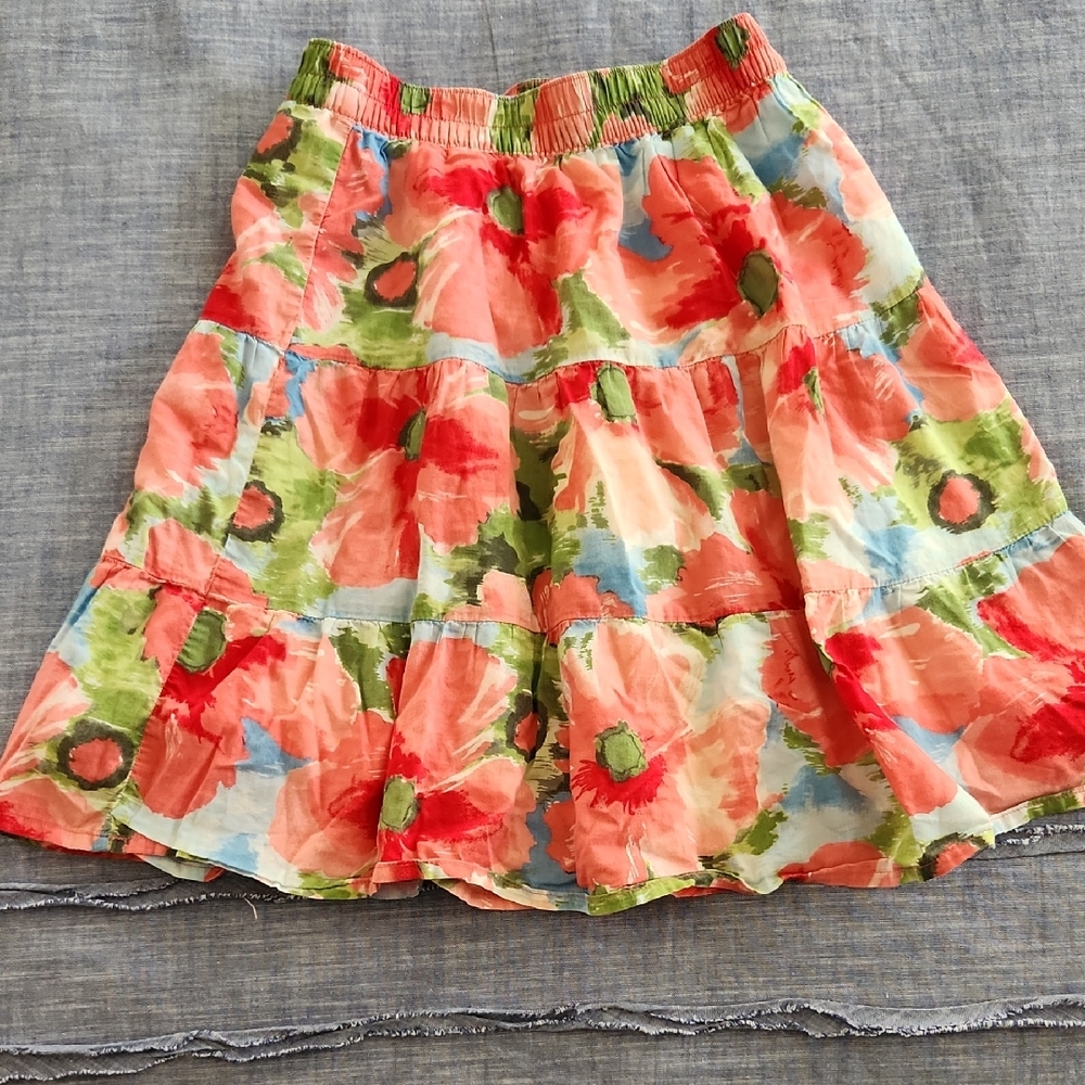 Gymboree Floral Kids Skirt - Red, Green, Blue